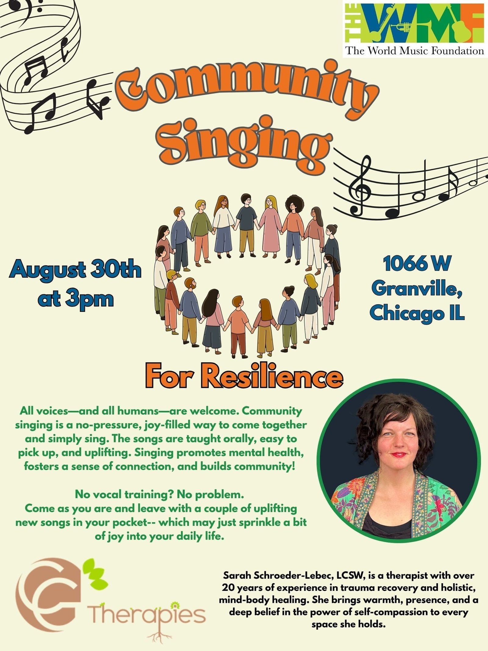 Community Singing Event flyer