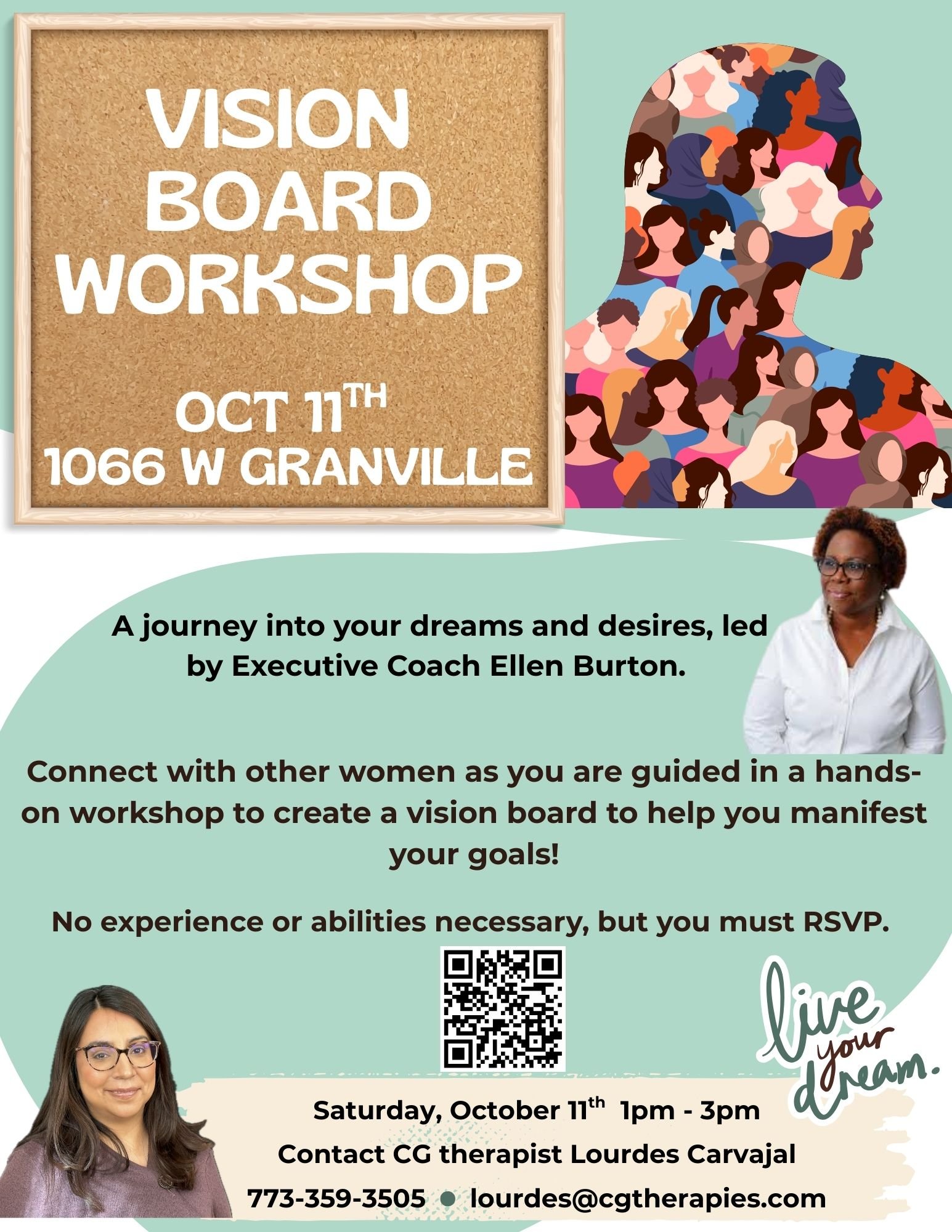 Women's Vision Board Workshop flyer